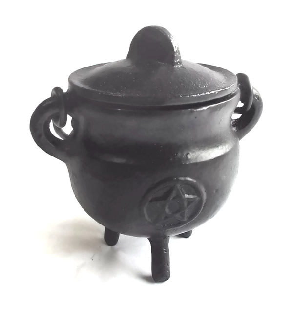 Small Black Pentagram Cauldron