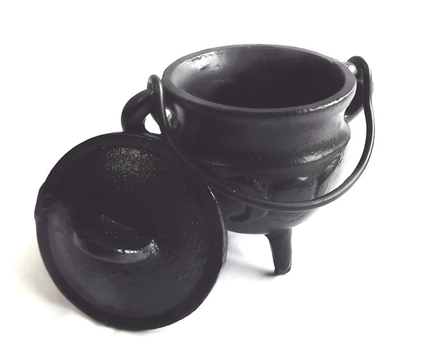 Small Black Triple Moon Cauldron