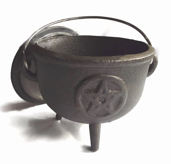 Medium Gunmetal Pentagram Cauldron