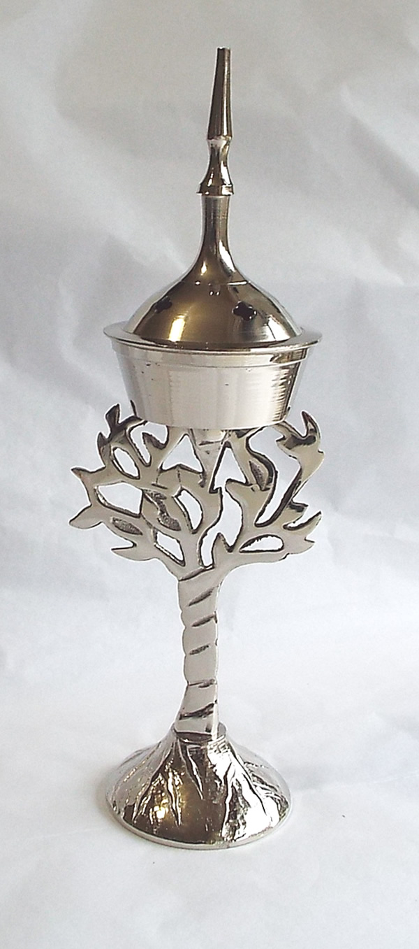 Silver Tree Incense Holder