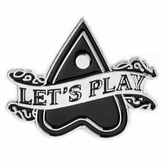 Let's Play Black Enamel Pin Badge