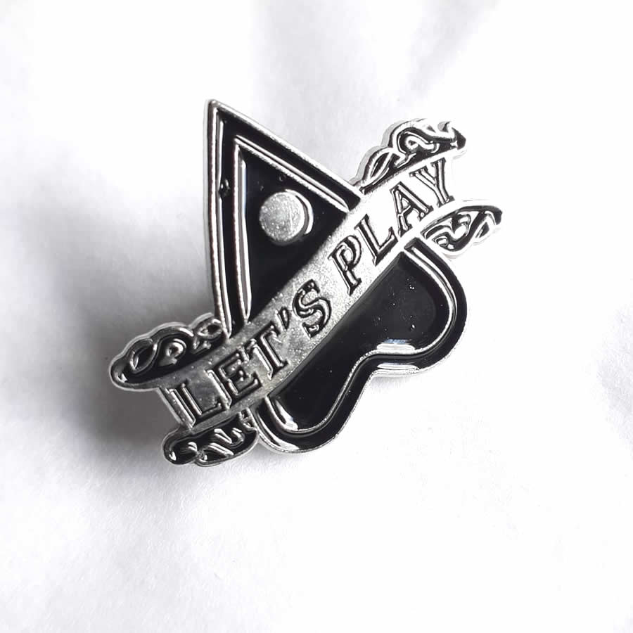 Let's Play Black Enamel Pin Badge