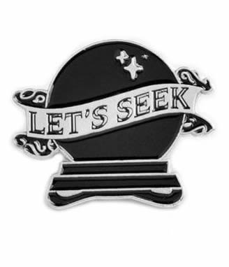 Let's Seek Black Enamel Pin Badge