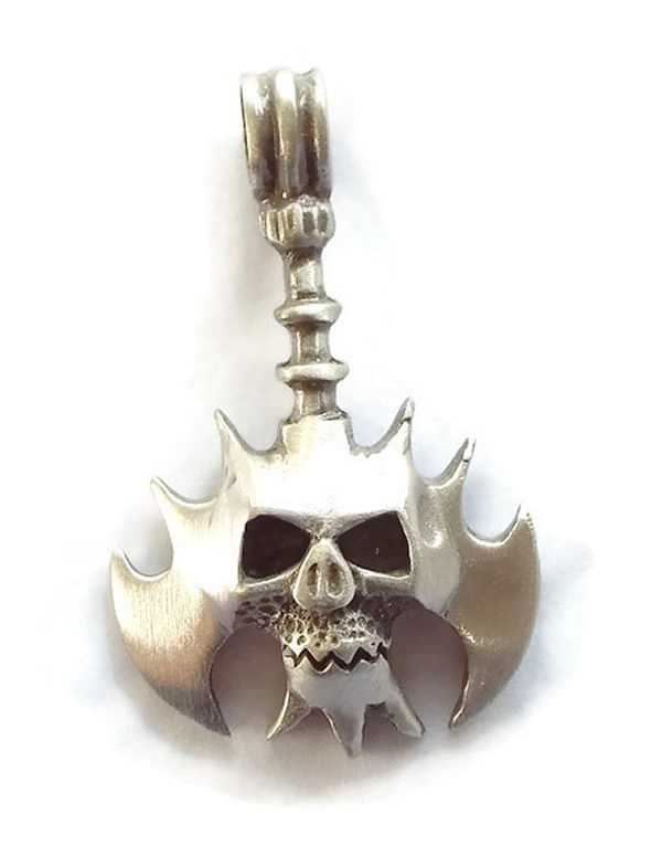 Bat Skull Pewter Pendant