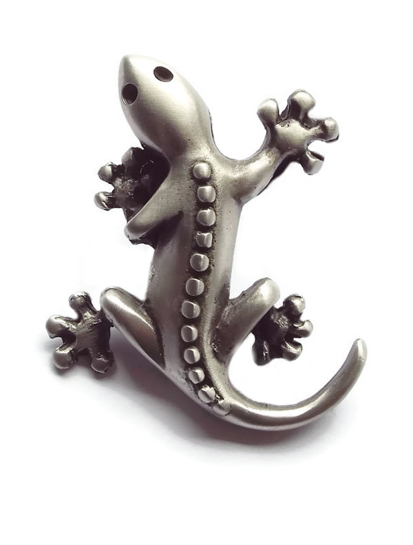 Big Lizard Pewter Pendant