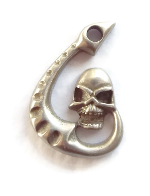 Tribal Skull Pewter Pendant