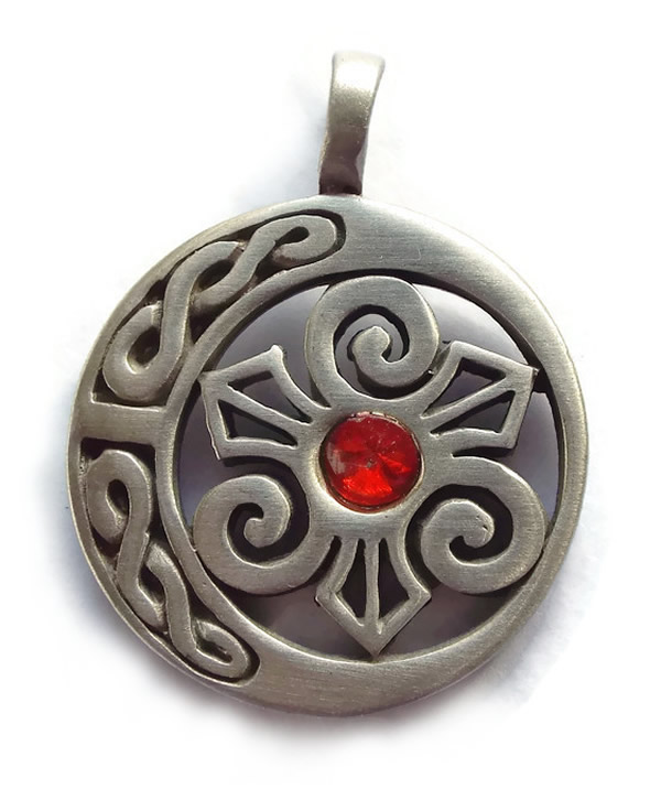 Celtic Crescent Pewter Pendant