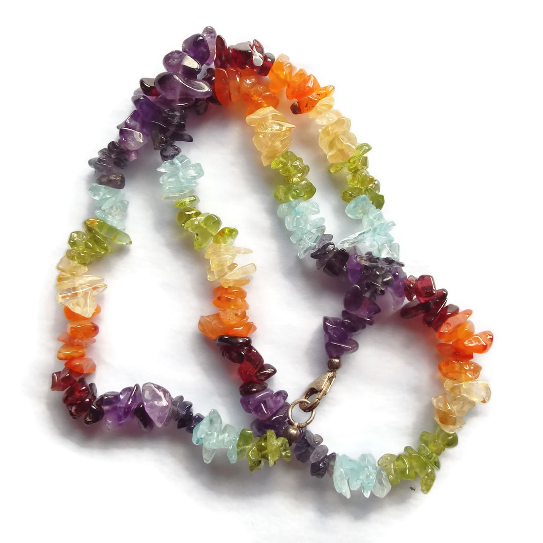 Gemstone Chip Chakra Necklace