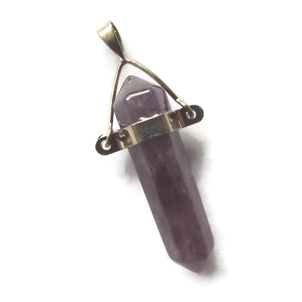 Amethyst Crystal Double Point Pendant