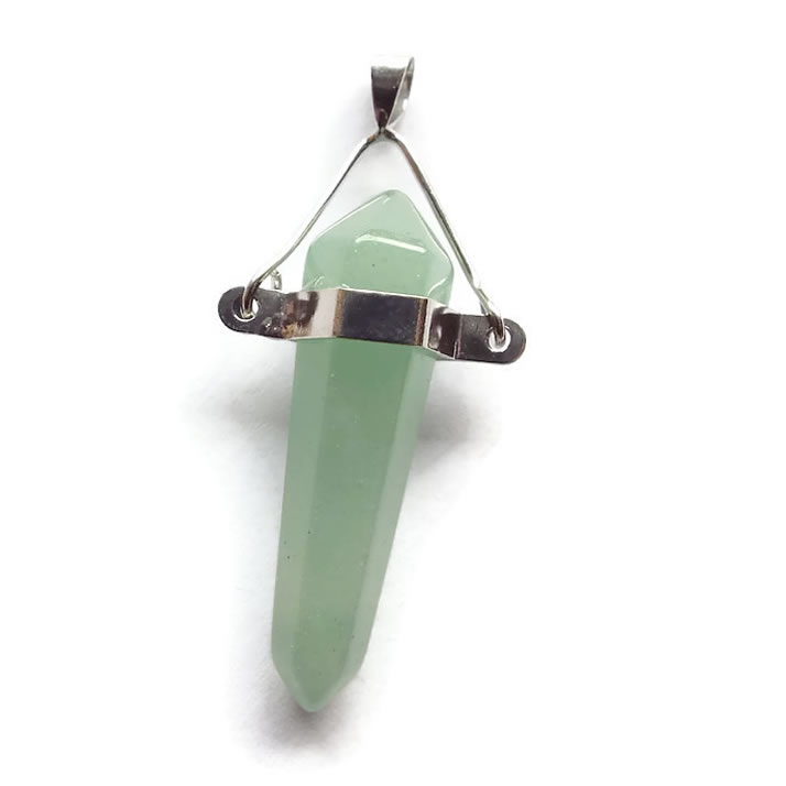 Green Aventurine Crystal Double Point Pendant