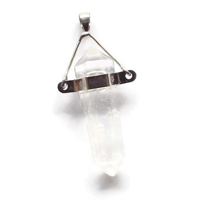 Quartz Crystal Double Point Pendant