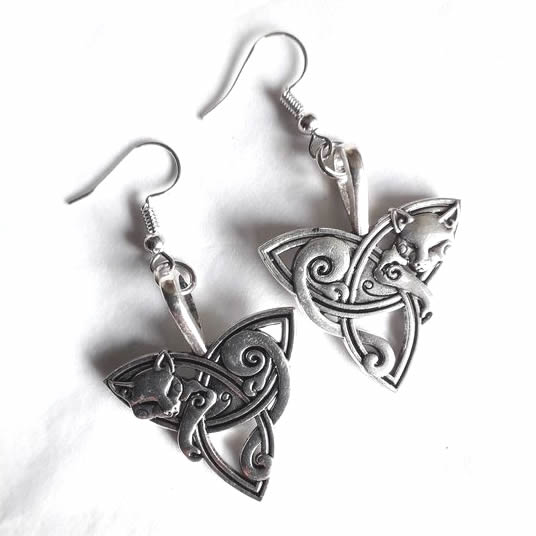 Celtic Cat Earrings