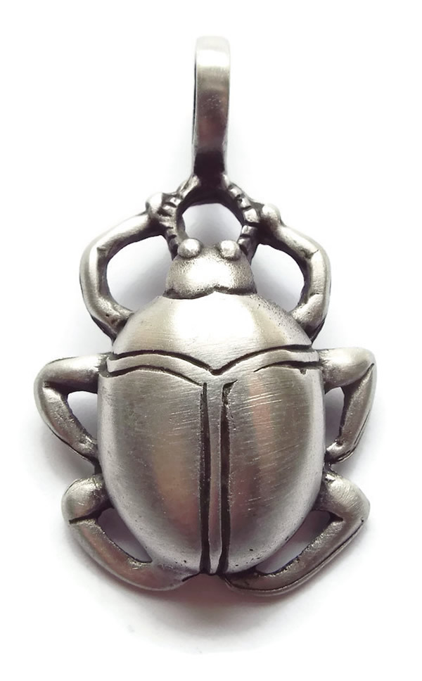 Egyptian Scarab Pewter Pendant