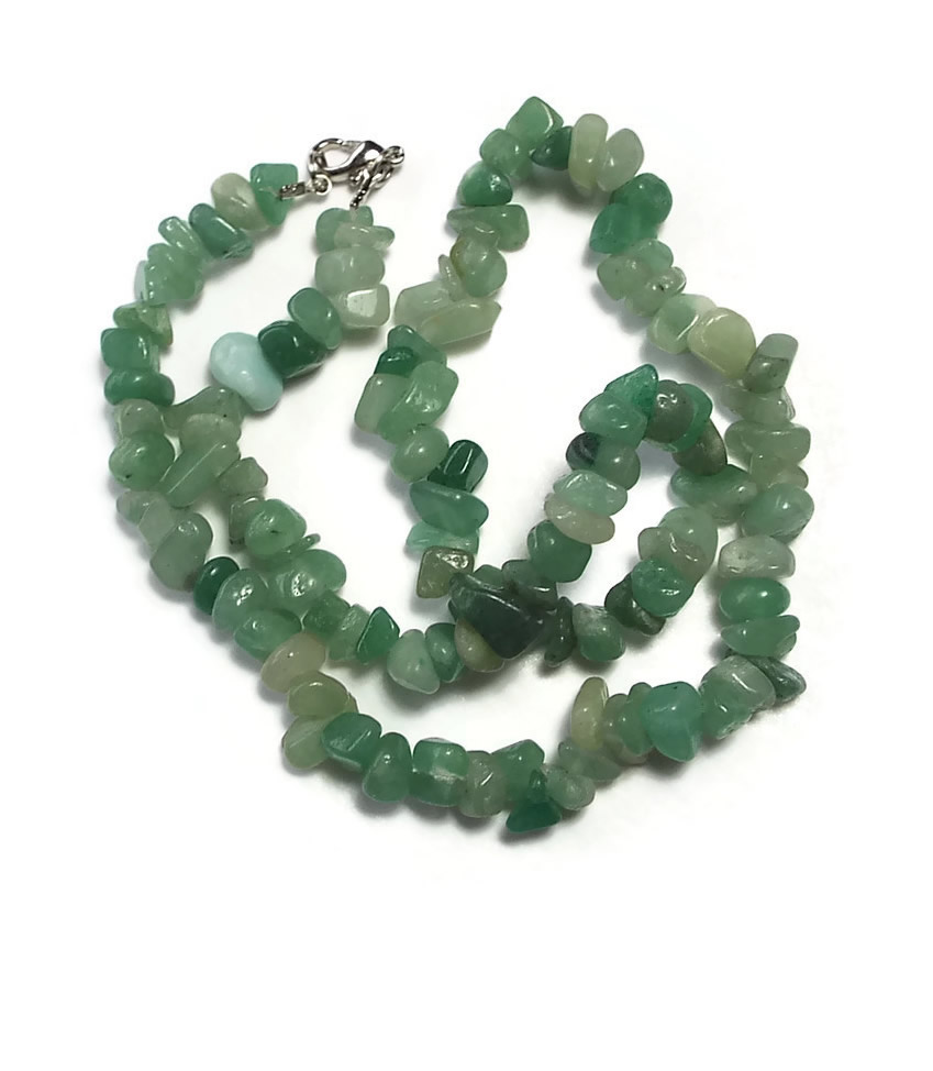 Green Aventurine Chip Necklace