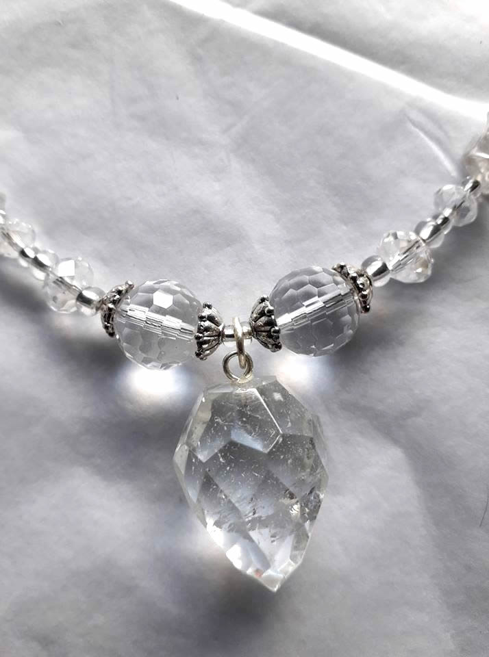 Rock Quartz Necklace Detail