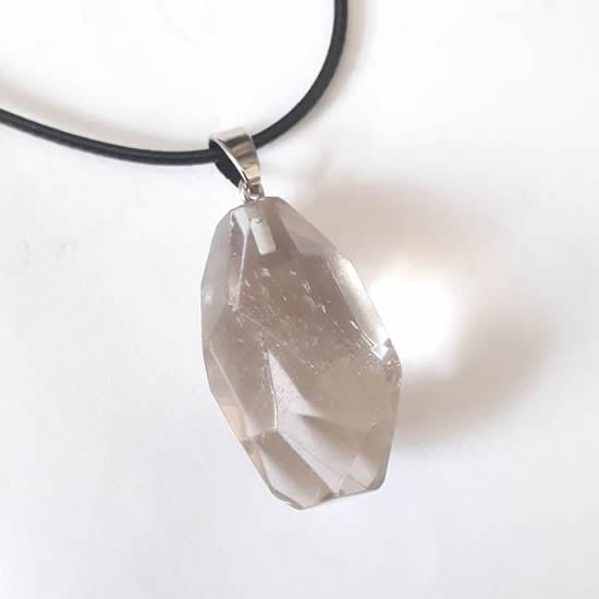 Smoky Quartz Faceted Nugget Necklace