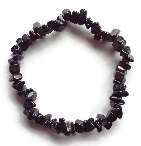 Blue Goldstone Gemstone Bracelet