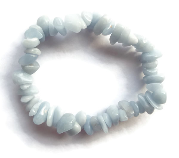 Angelite Gemstone Chunk Bracelet