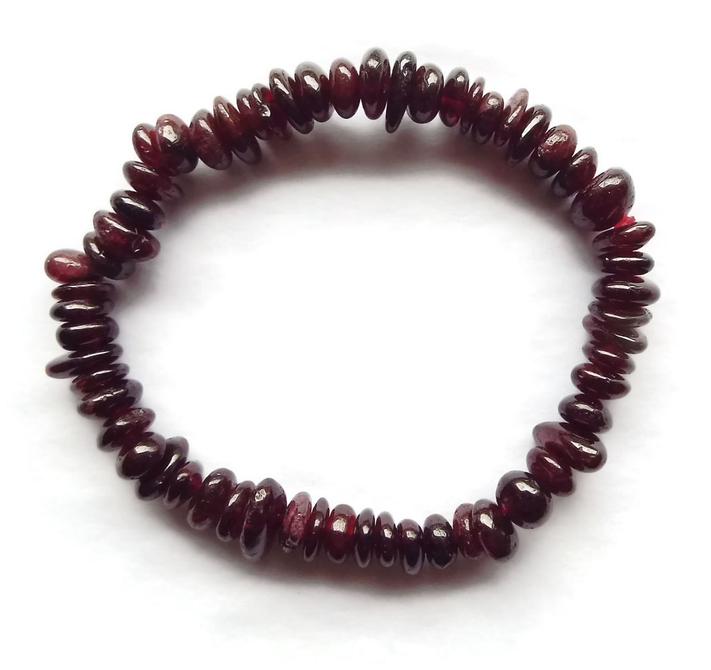 Garnet Buttons Gemstone Bracelet