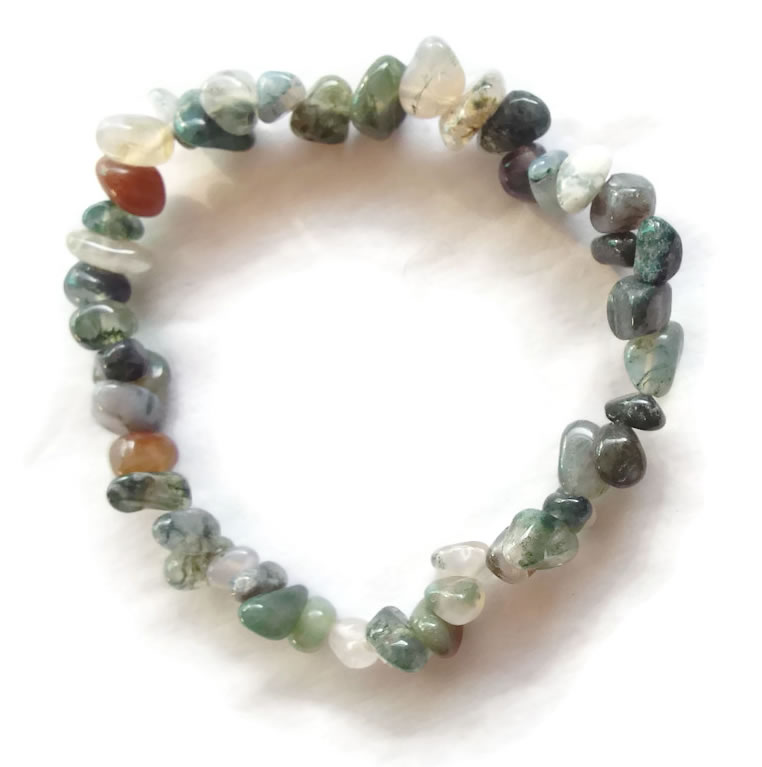 Moss Agate Gemstone Bracelet