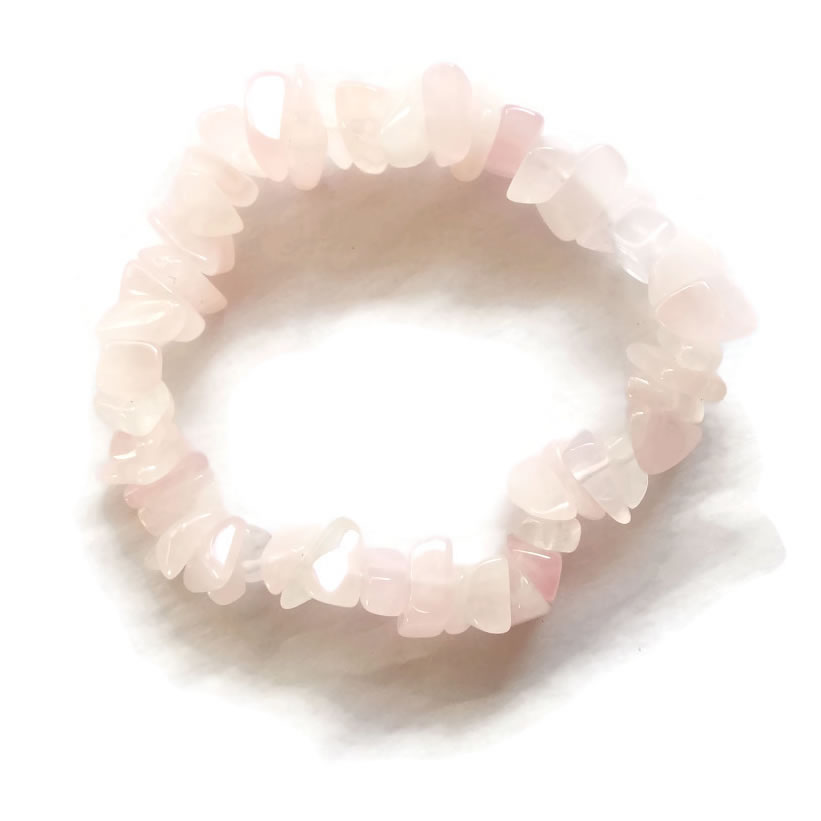 Rose Quartz Chip Bracelet