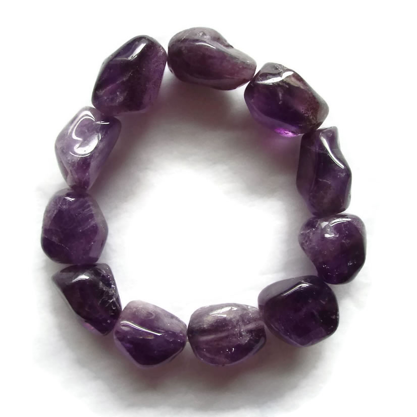 Amethyst Baroque Gemstone Bracelet