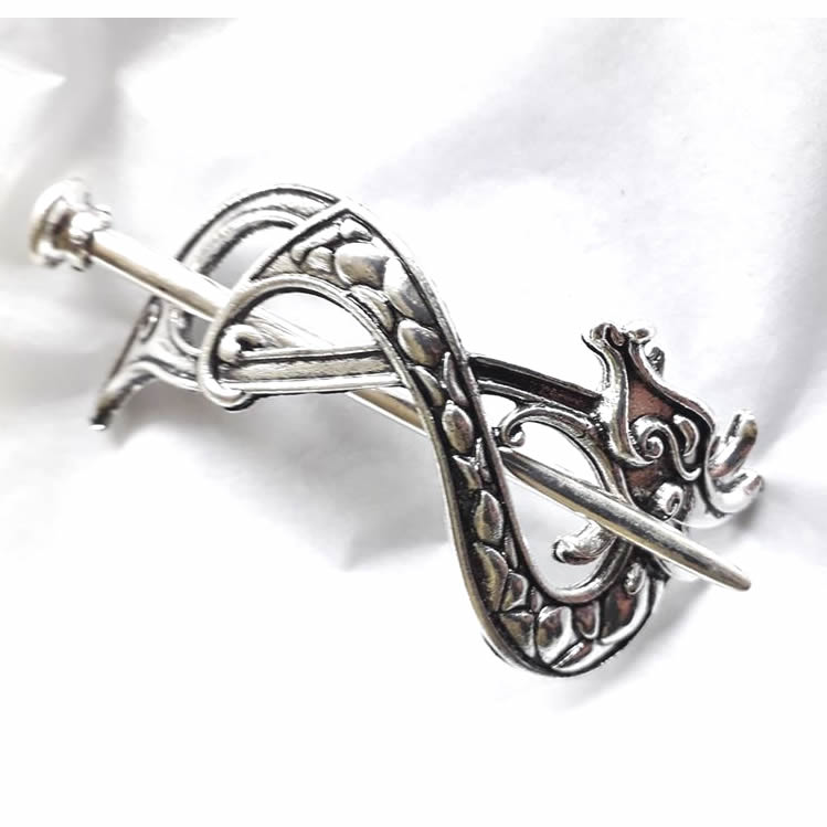 Celtic Beast Silver Metal Hairpin