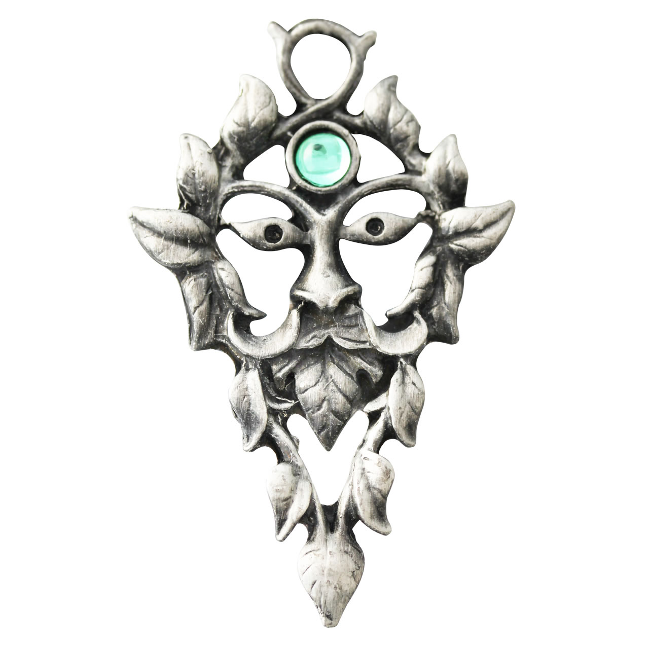 Green Man Pendant Necklace