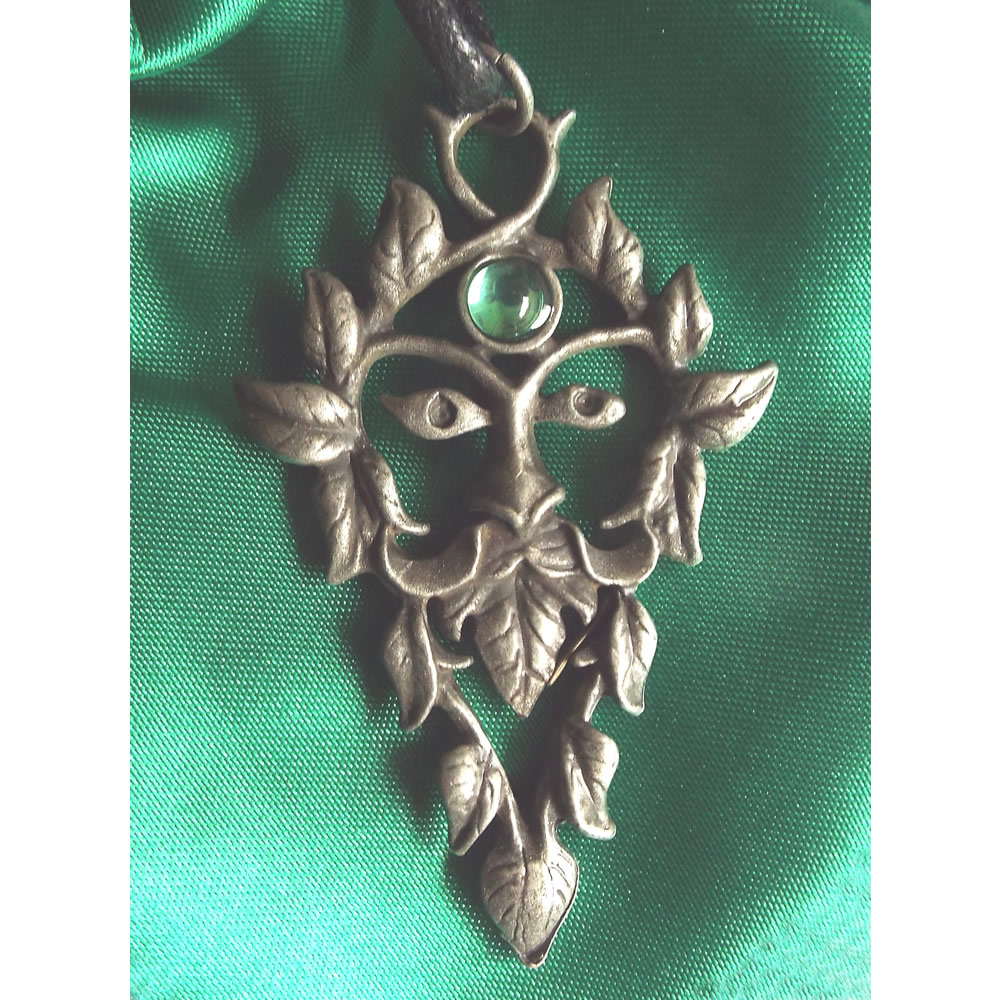 Green Man Pendant Necklace