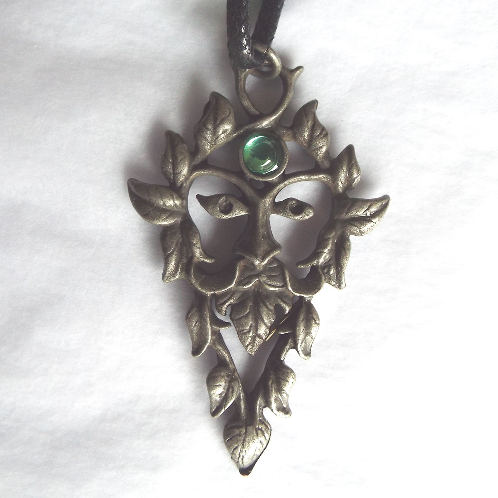 Green Man Pendant Necklace