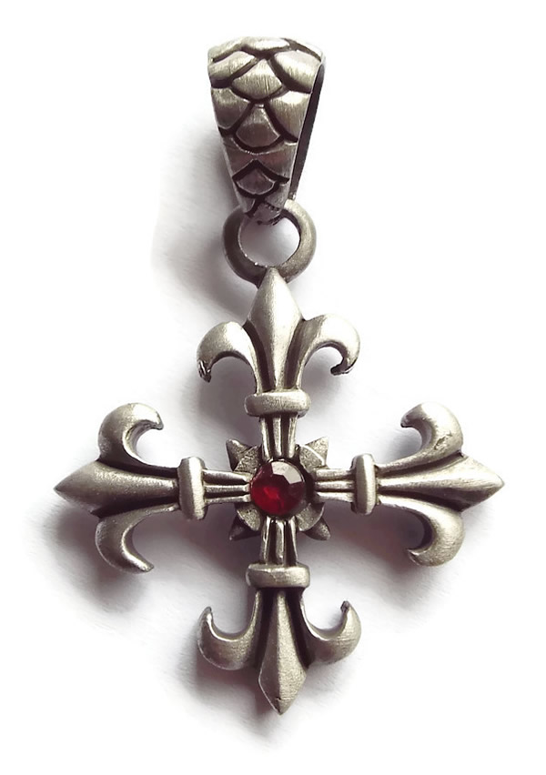 Jewelled Fleur De Lys Pendant