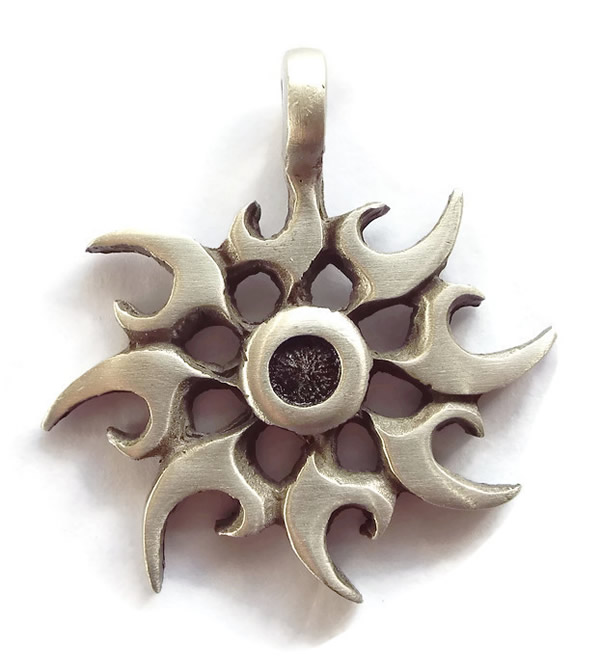 Tribal Sun Pewter Pendant