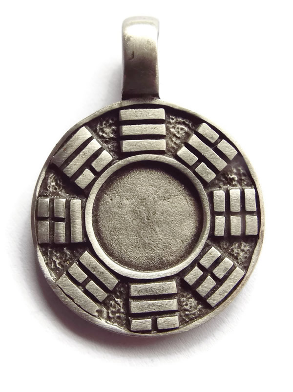 Trigrams Disc Pewter Pendant