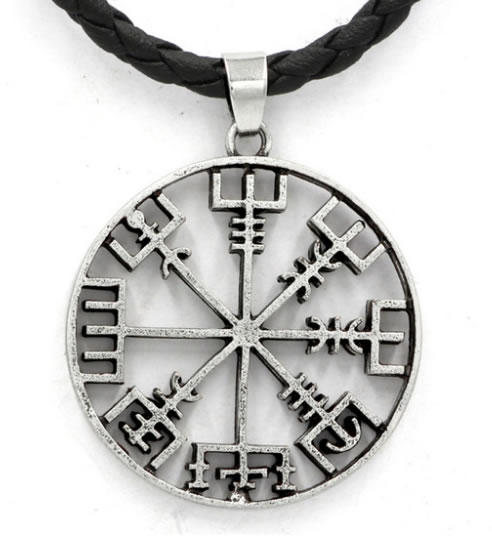 Vegvísir Runic Compass PendantNecklace