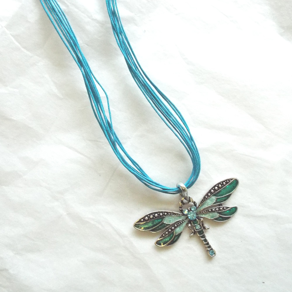 Blue Dragonfly Necklace