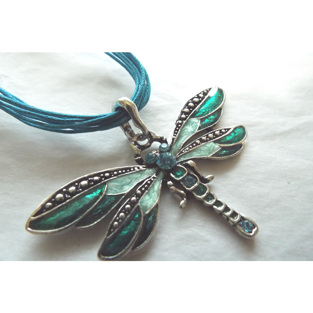 Blue Dragonfly Necklace