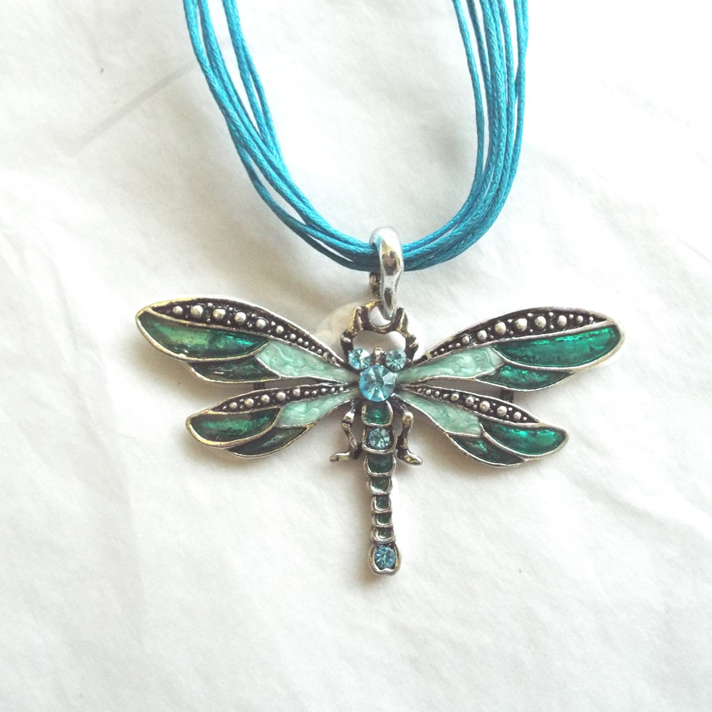 Blue Dragonfly Necklace