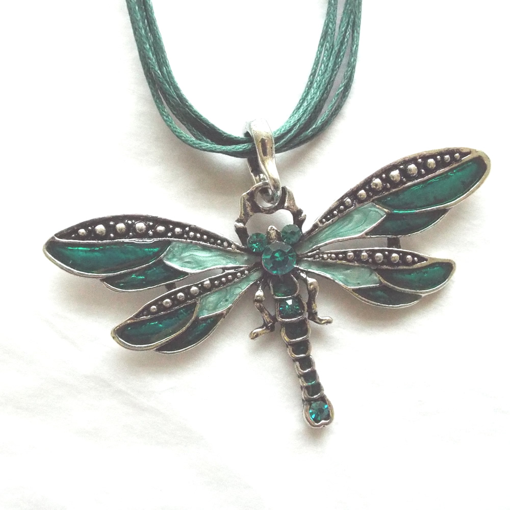 Green Dragonfly Necklace