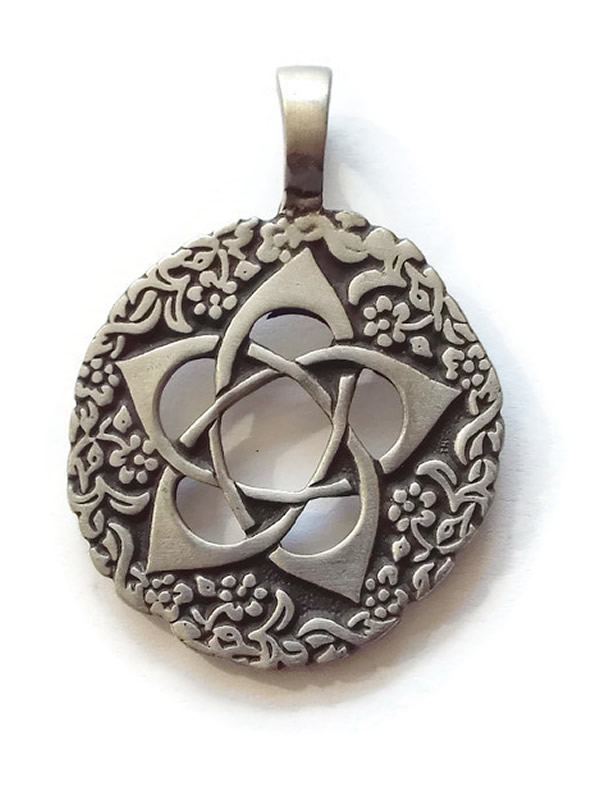 Pentacle of Flowers Pendant