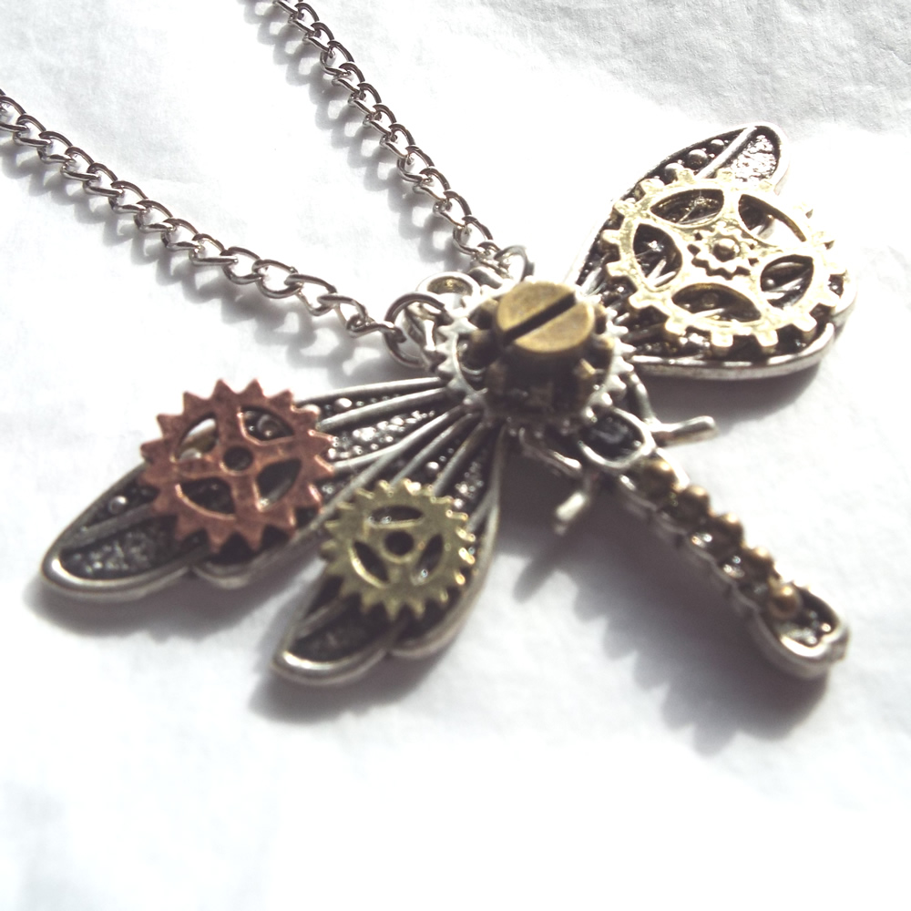 Steampunk Dragonfly Necklace