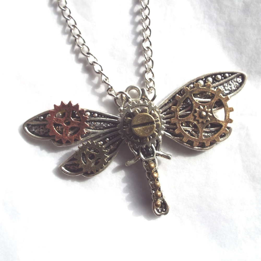 Steampunk Dragonfly Necklace