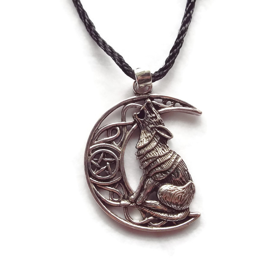 Wolf Moon Pendant Necklace