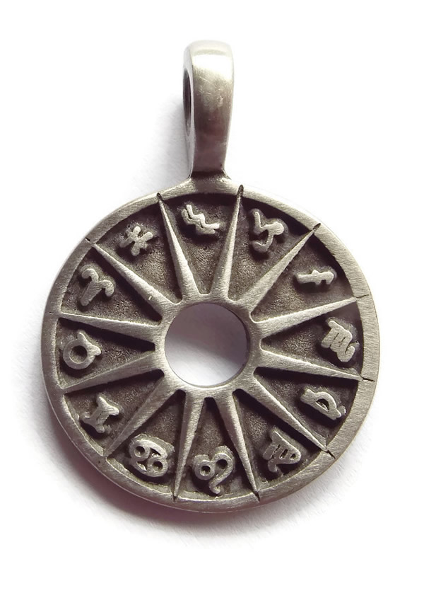 Zodiac Star Pewter Pendant