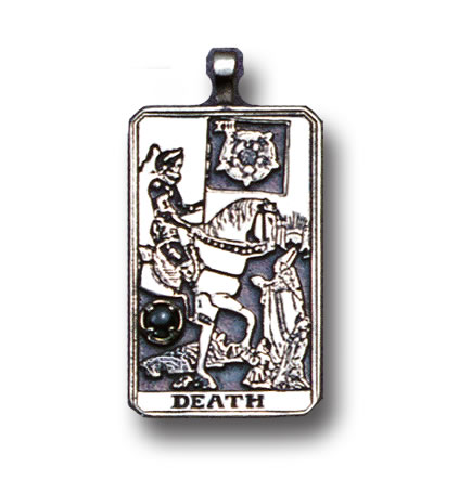 Death Sterling Silver Tarot Card Pendant