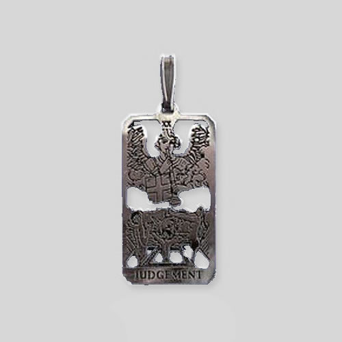 Judgement Sterling Silver Tarot Card Pendant - Small