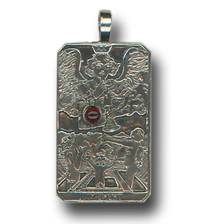 Judgement Sterling Silver Tarot Card Pendant - Large