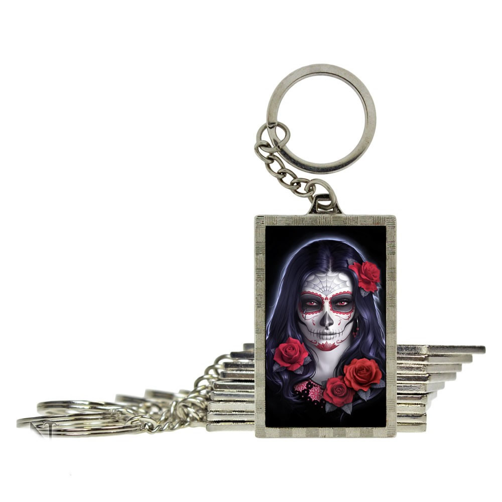 Day of the Dead Sugar Skull 3D Key Ring