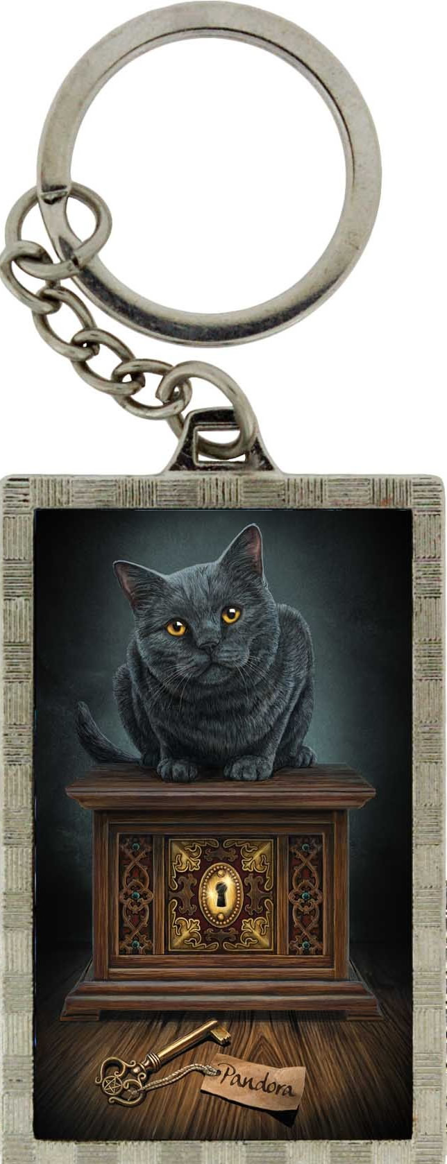 Pandora's Box Black Cat 3D Key Ring