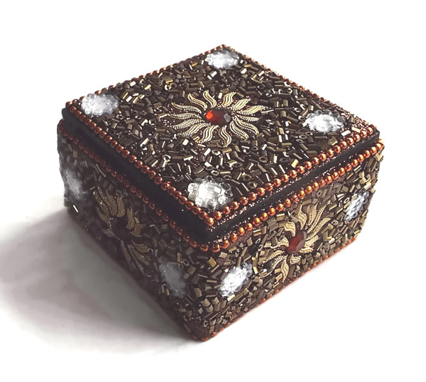 Sunburst Beaded Box