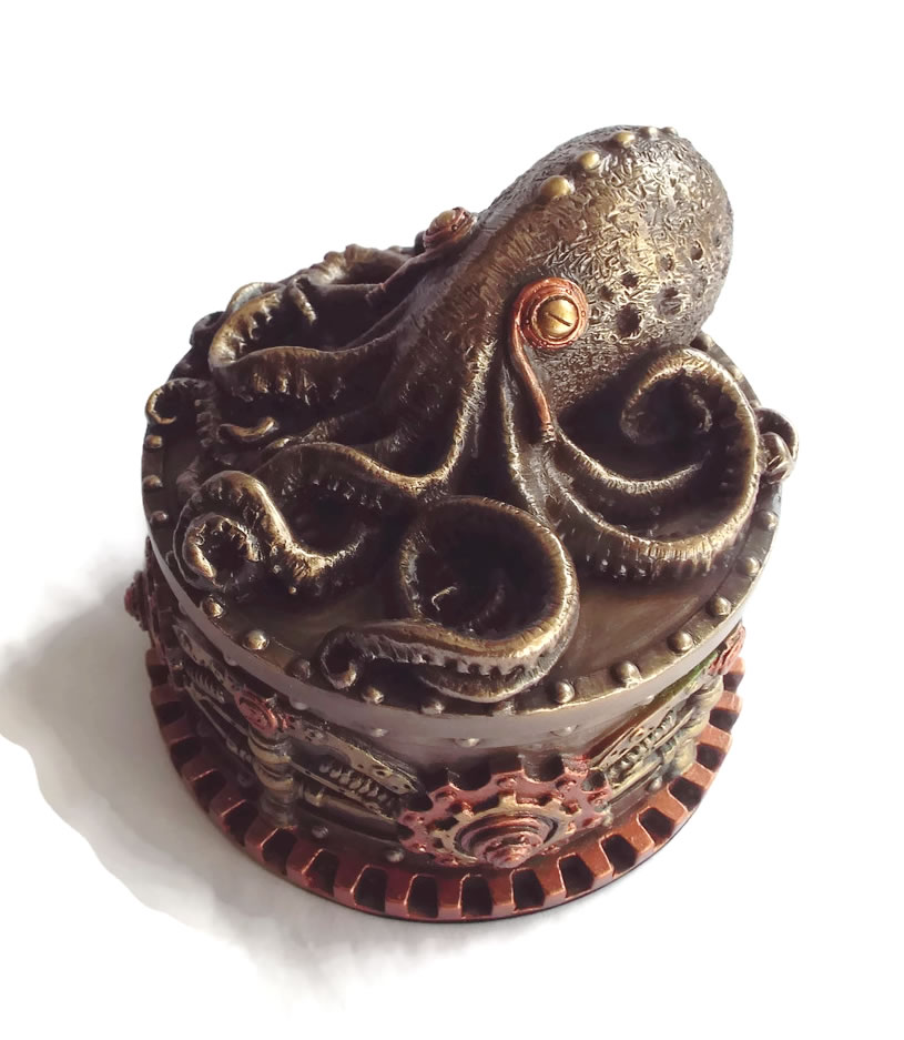 Steampunk Octopus Trinket Box